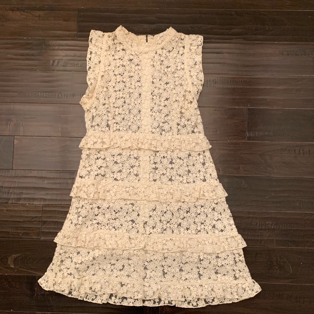 Women's Line + Dot ivory sheer floral lace dress - Picture 5 of 7